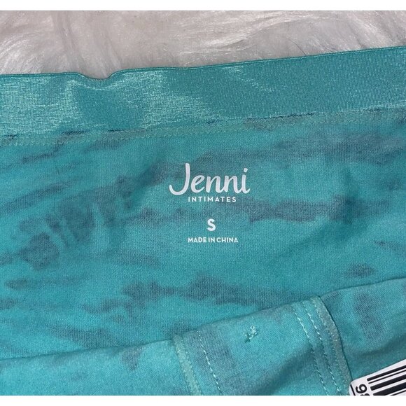 Jenni Boyshorts Panties Tie Dye Cotton Blend Womens S Small Teal Blue Green - Picture 3 of 4